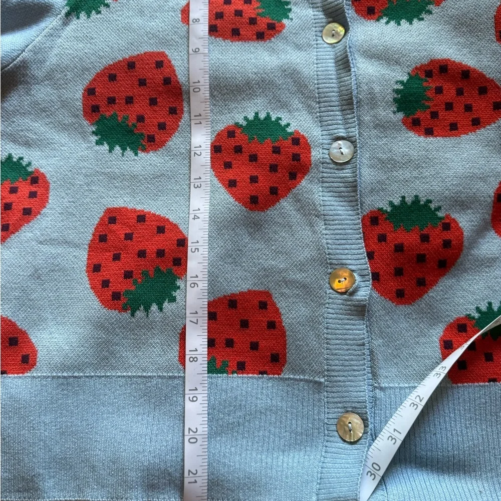 ban.do Blue Strawberry Cardigan - Picture 3 of 5